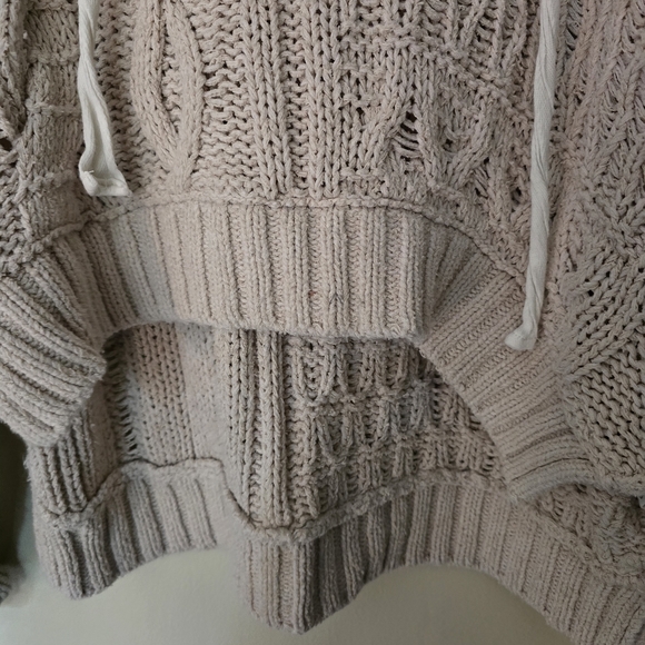 Free People Elan Tierra Cable Knit Hoodie Sweater - Picture 4 of 8